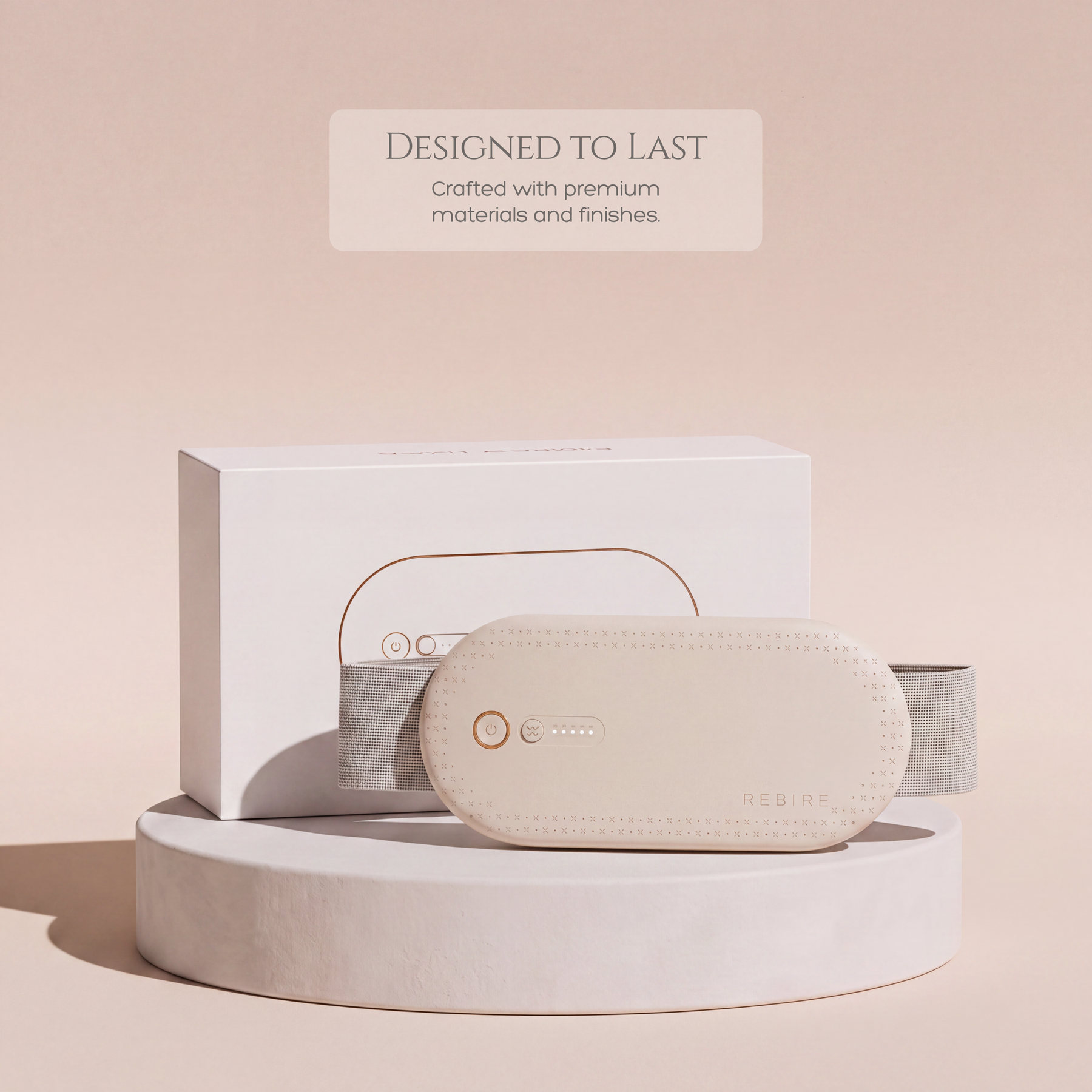 Rebire heat and massage belt in Ivory - view 5