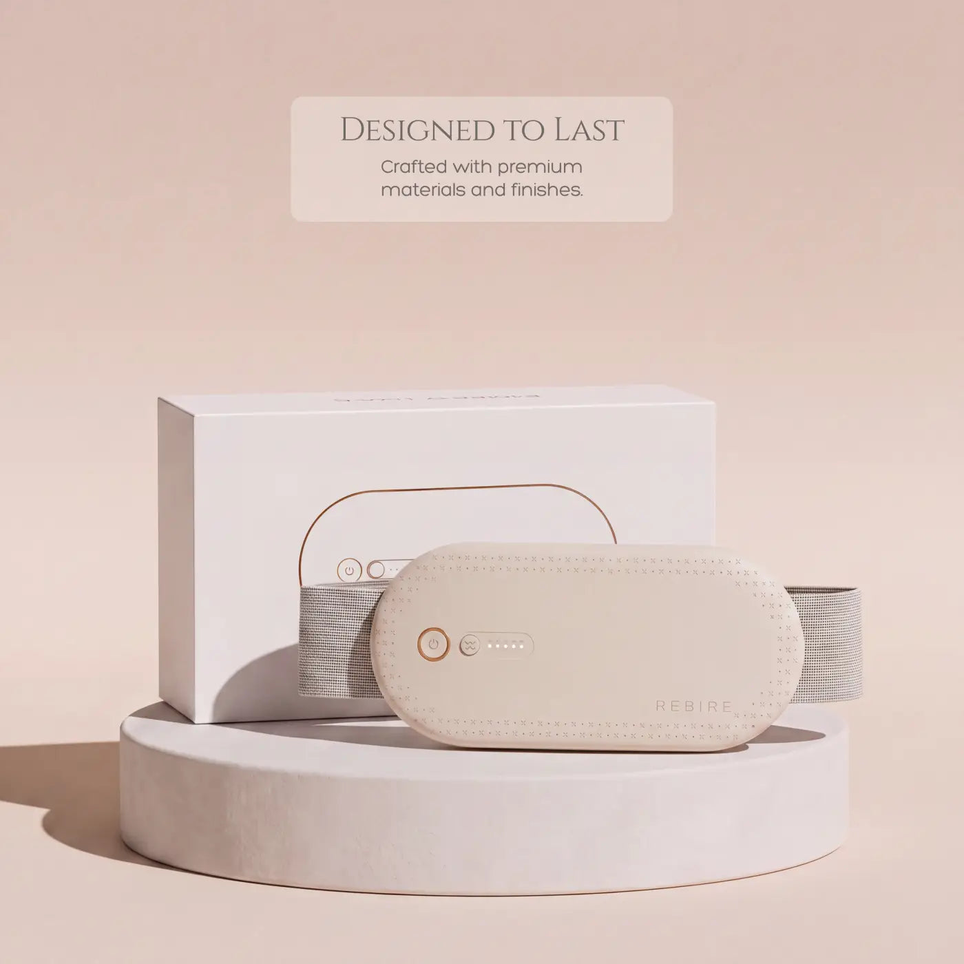 Rebire heat and massage belt in Ivory - view 5