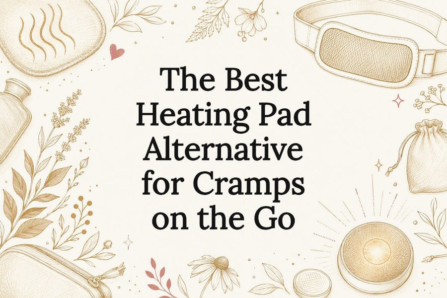 Decorative title card illustration for period cramp relief article