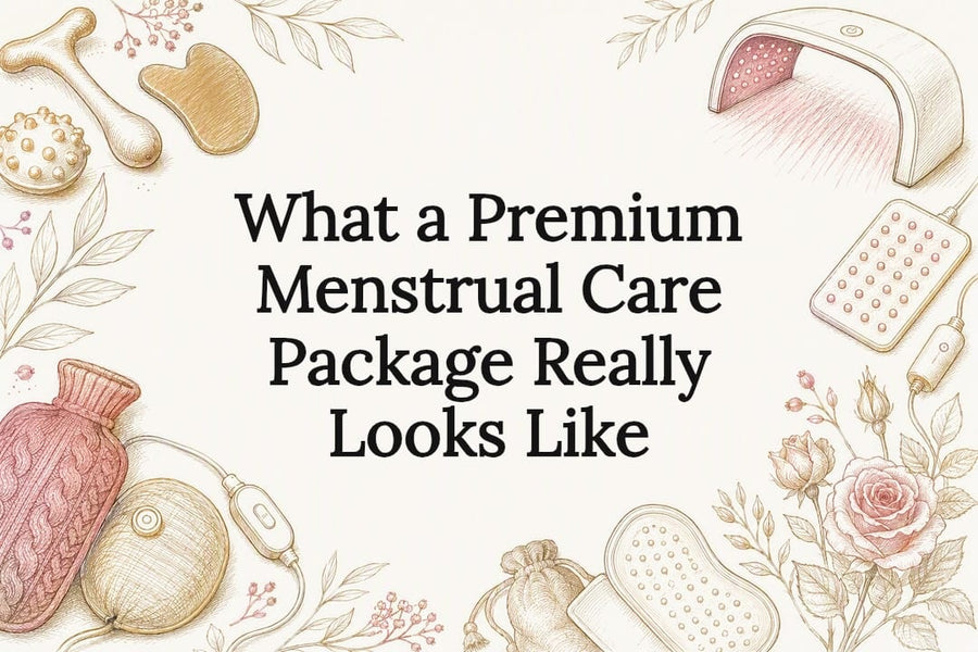 Decorative title card illustration for menstrual care article