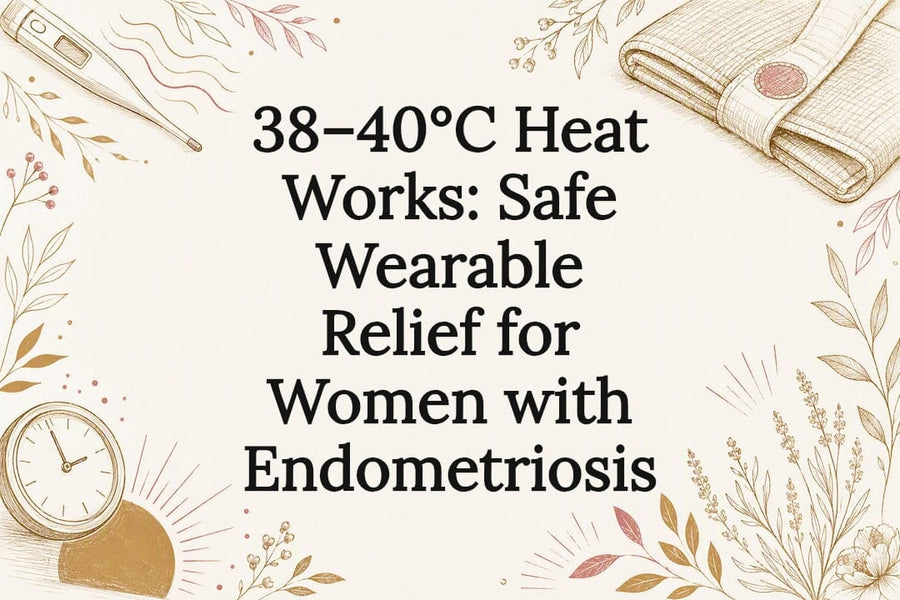 Decorative heat therapy title card illustration