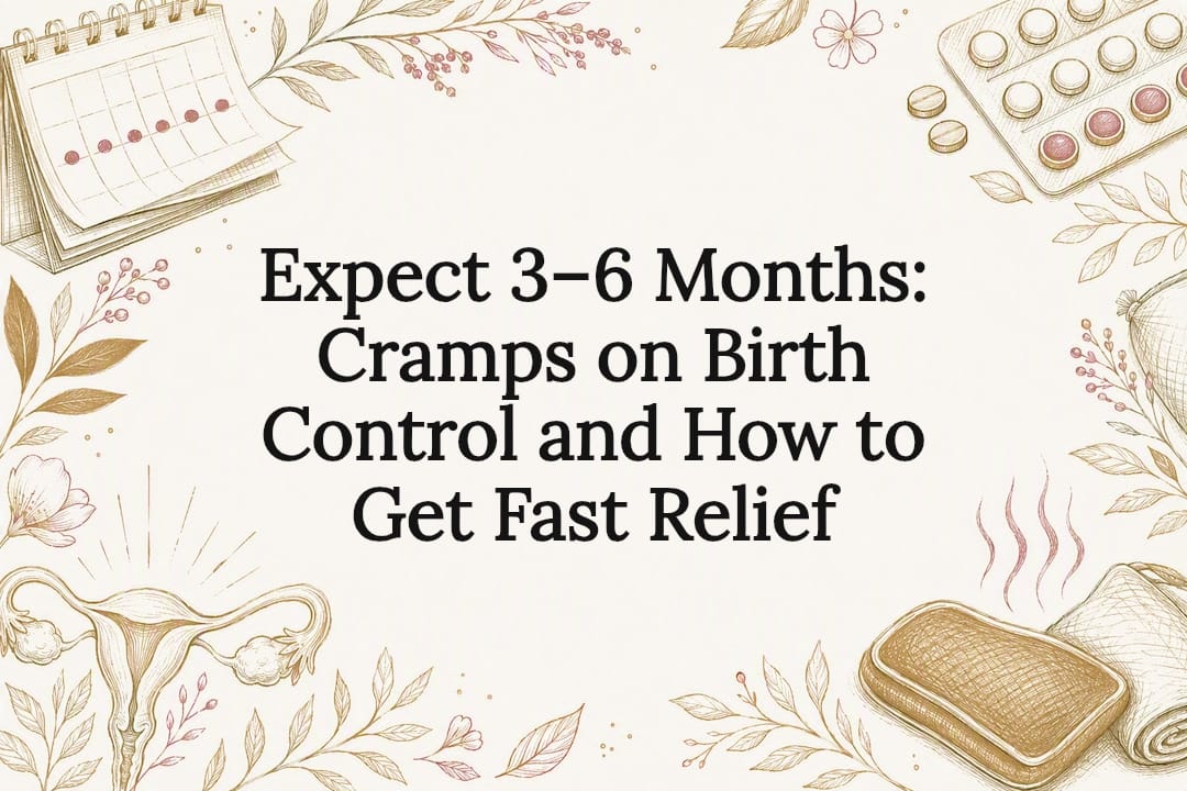 Decorative birth control cramps title card