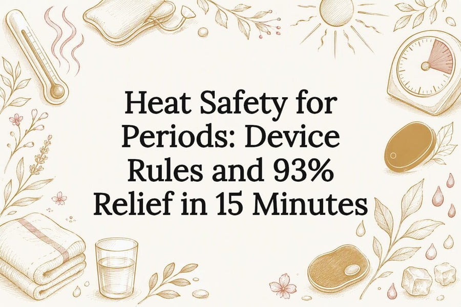 Decorative heat safety title card illustration