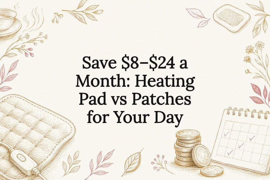 Heating pad and patch comparison title card