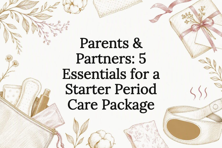 Decorative period care package title card