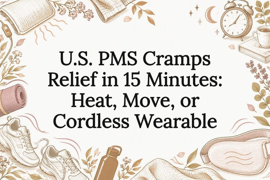 Decorative PMS cramps relief title card