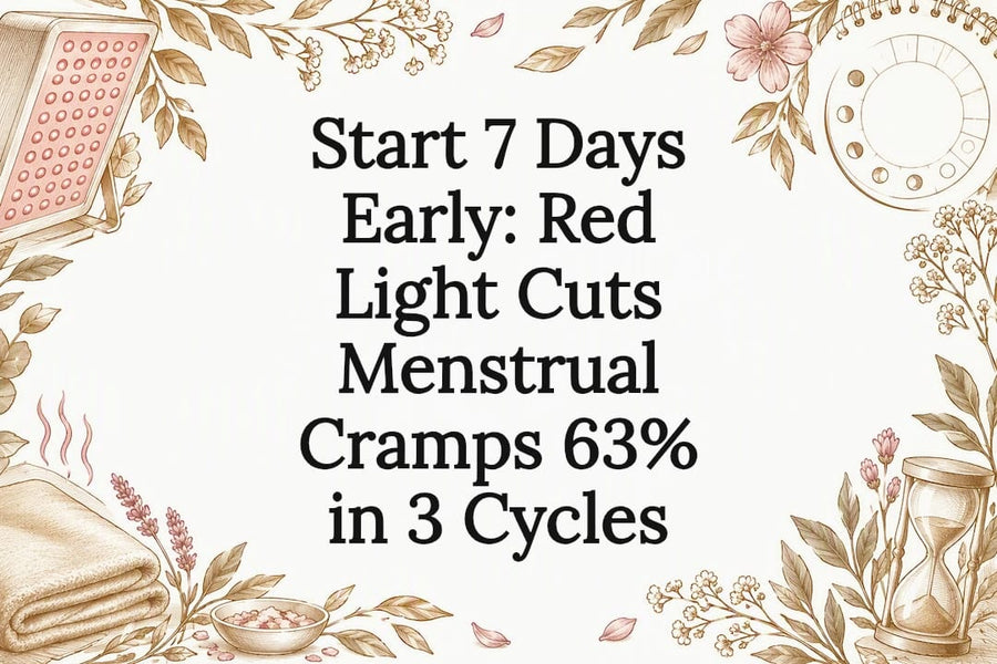 Decorative red light therapy title card
