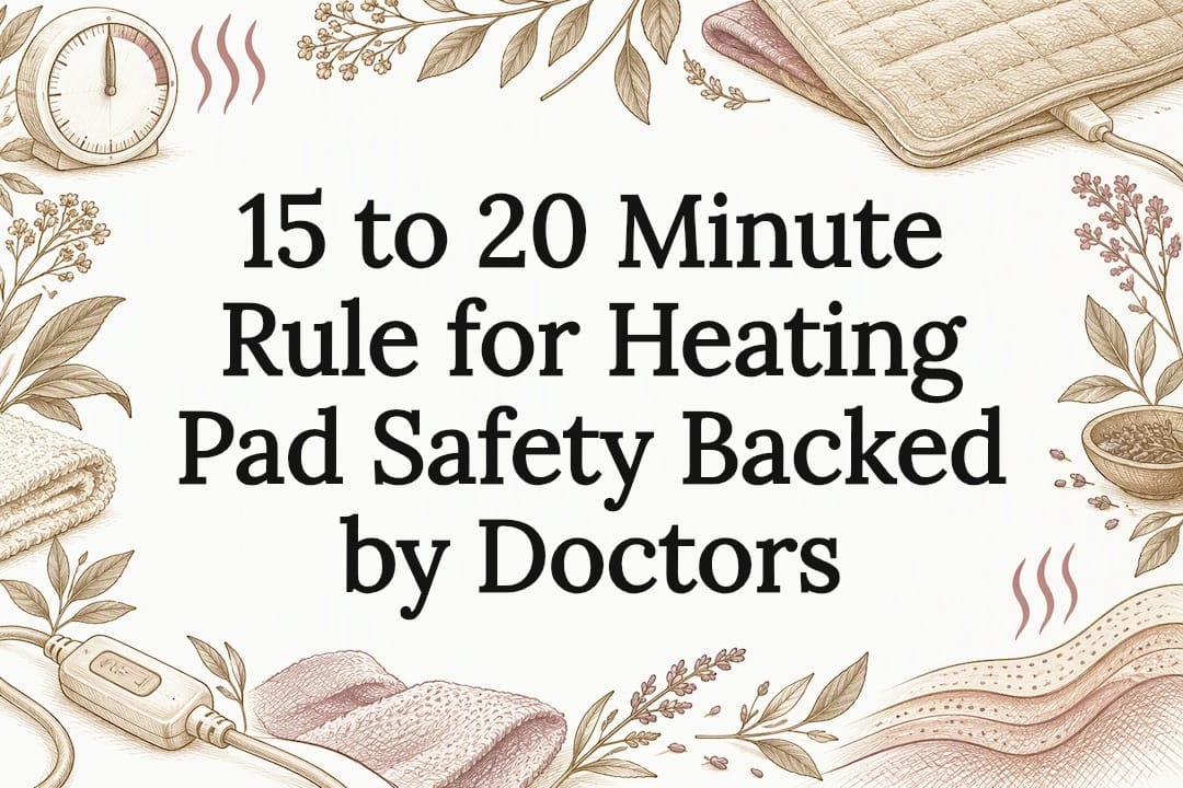 Heating pad safety title card illustration