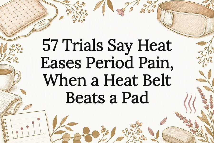 Decorative heat therapy title card illustration
