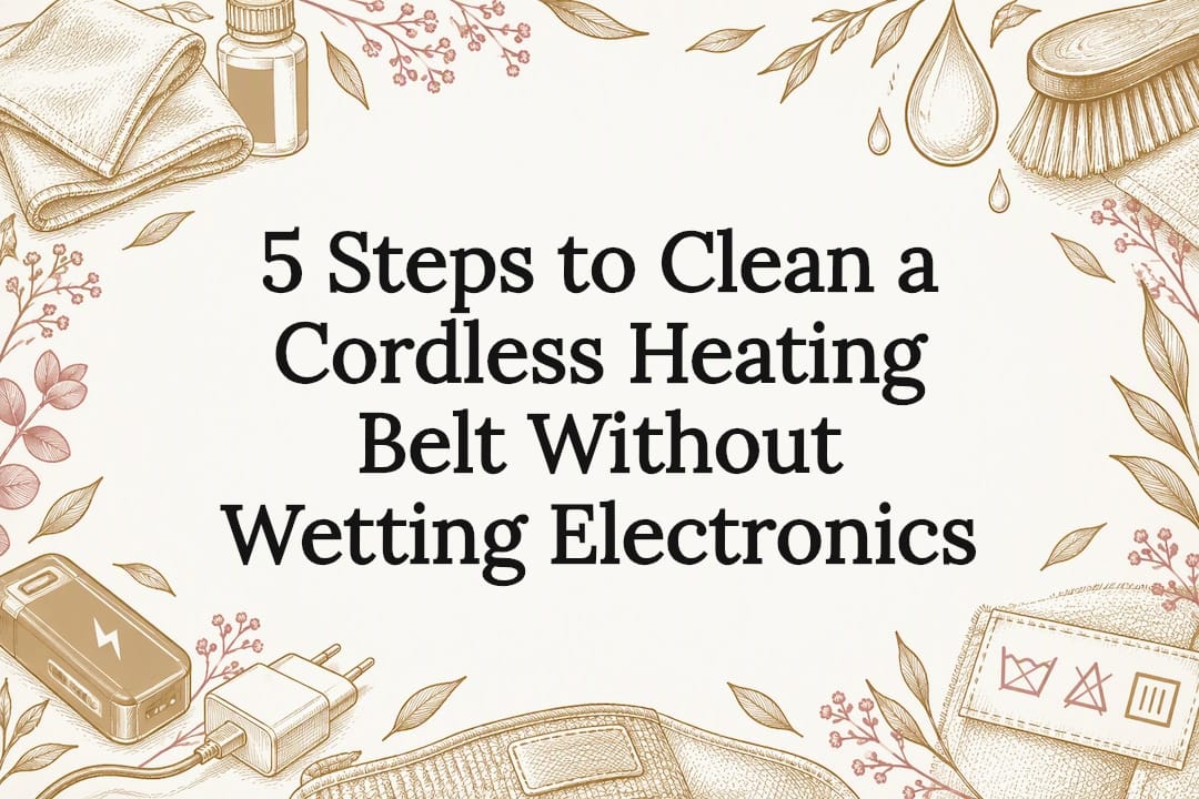Decorative cleaning-care title card illustration