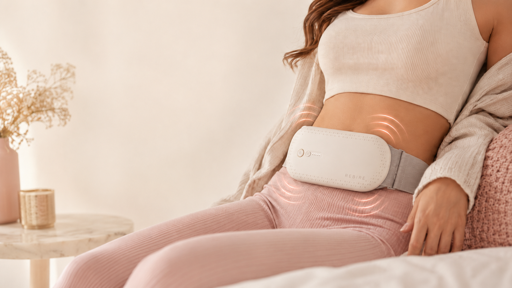 NuFemme wearable comfort device with subtle vibration effect