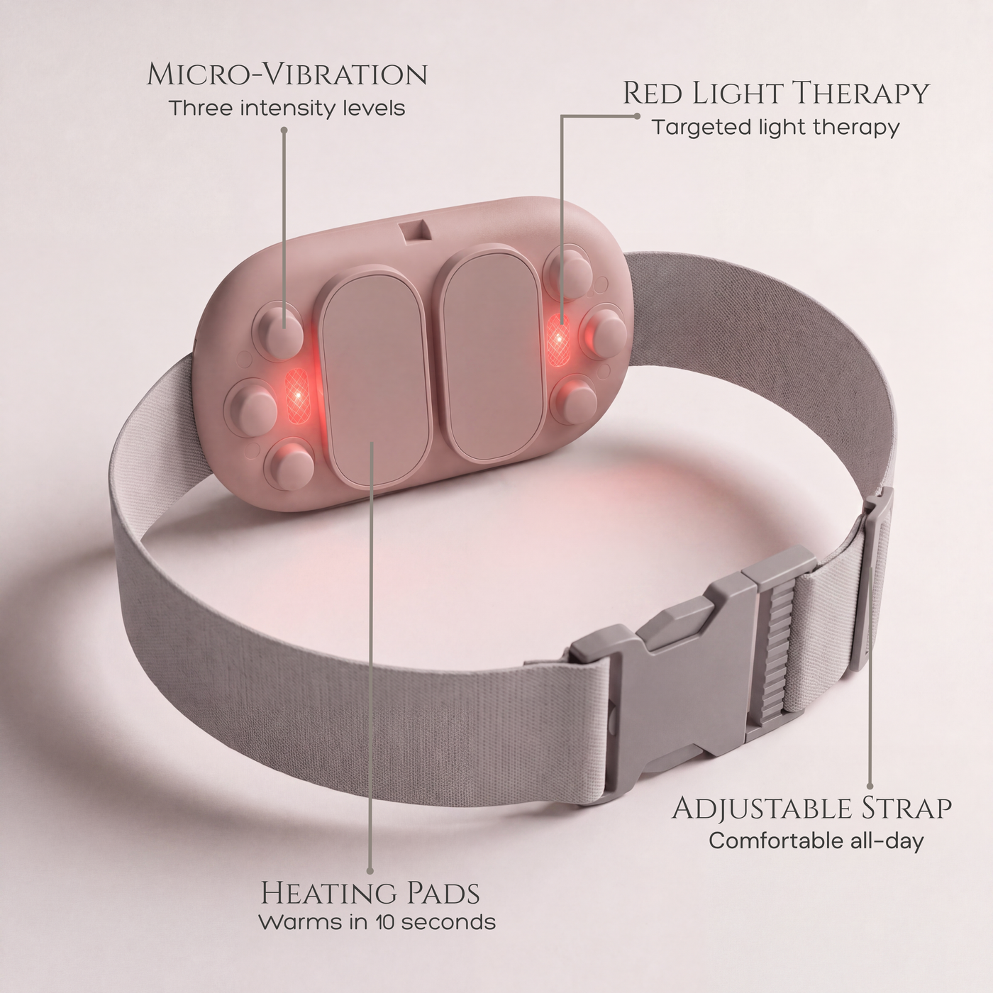 Rebire heat and massage belt in Rose Gold - view 2