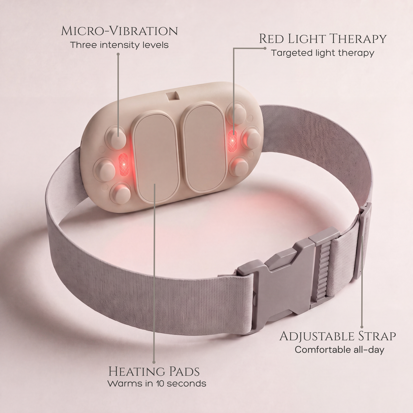 Rebire heat and massage belt in Ivory - view 2