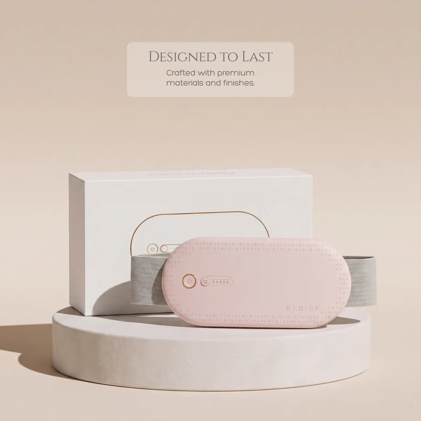 Rebire heat and massage belt in Rose Gold - view 5