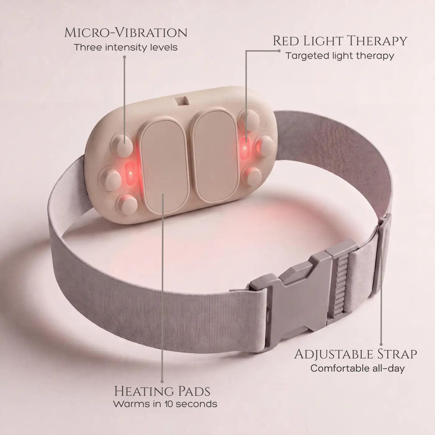 Rebire heat and massage belt in Ivory - view 2