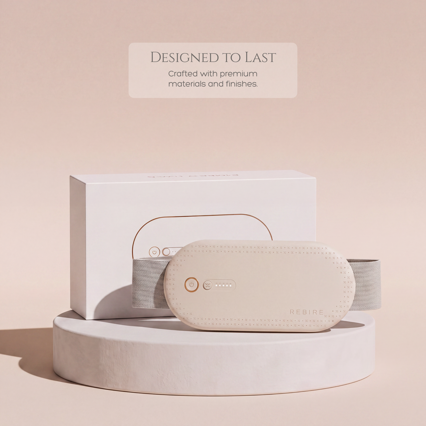 Rebire heat and massage belt in Ivory - view 5