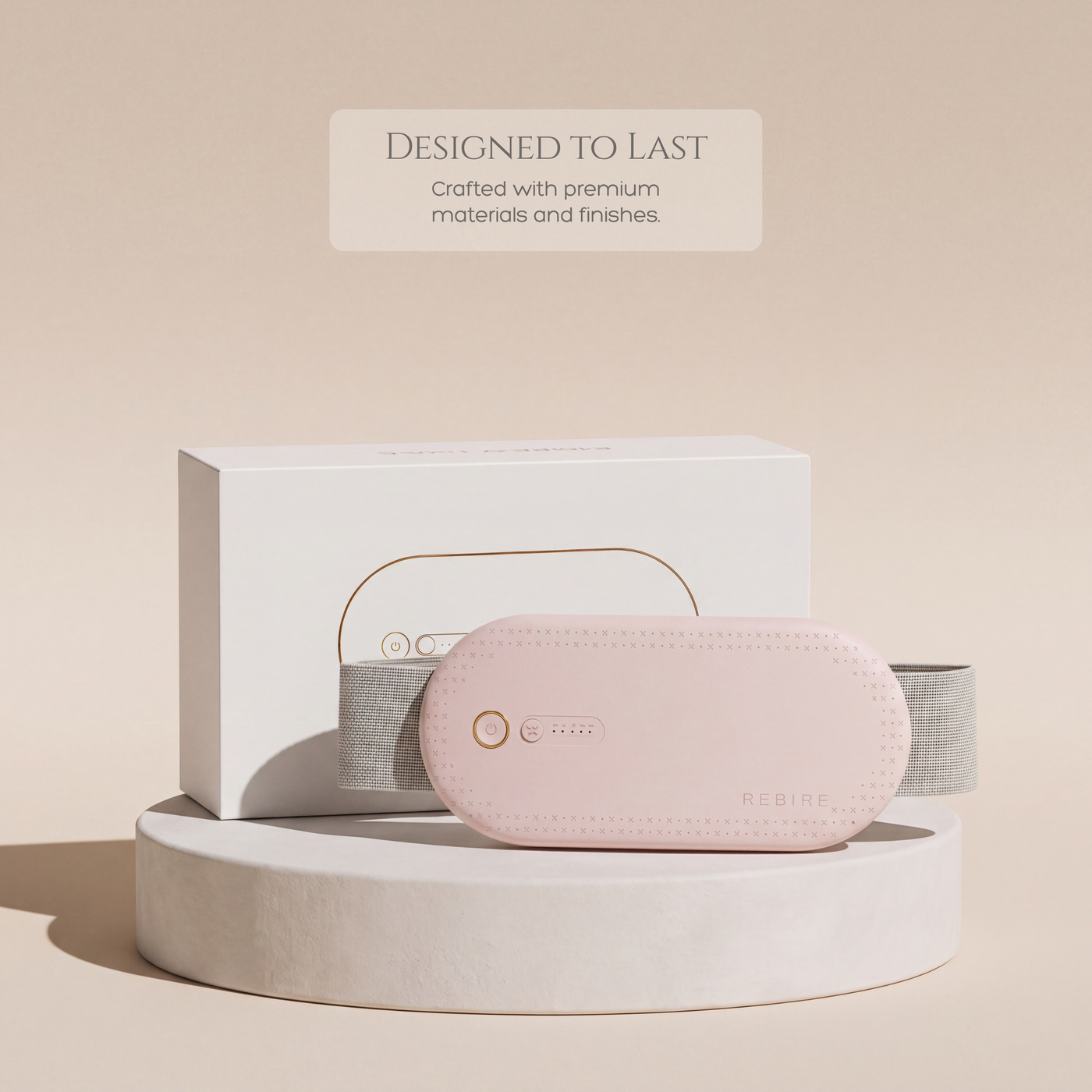 Rebire heat and massage belt in Rose Gold - view 5