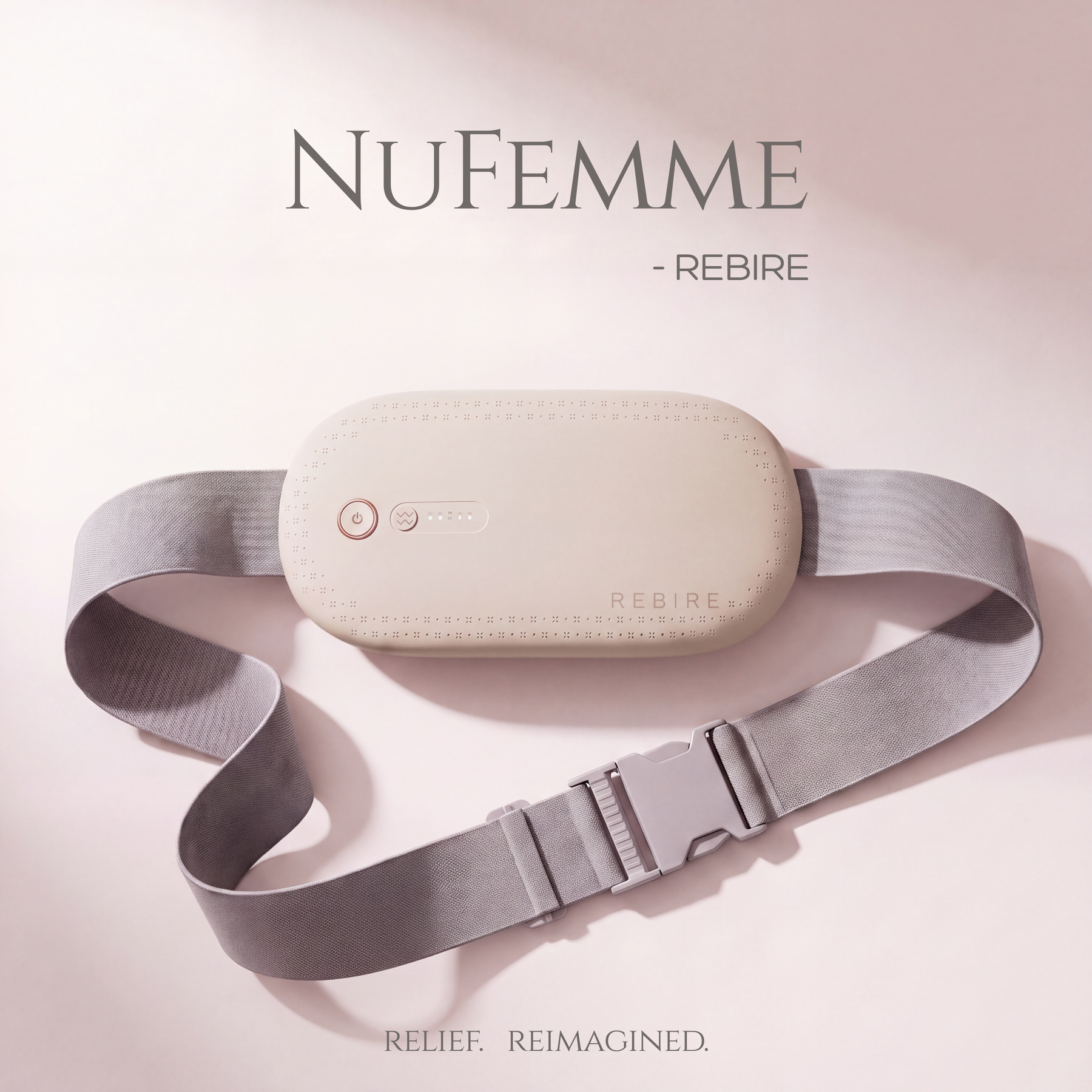 Rebire heat and massage belt in Ivory - view 8