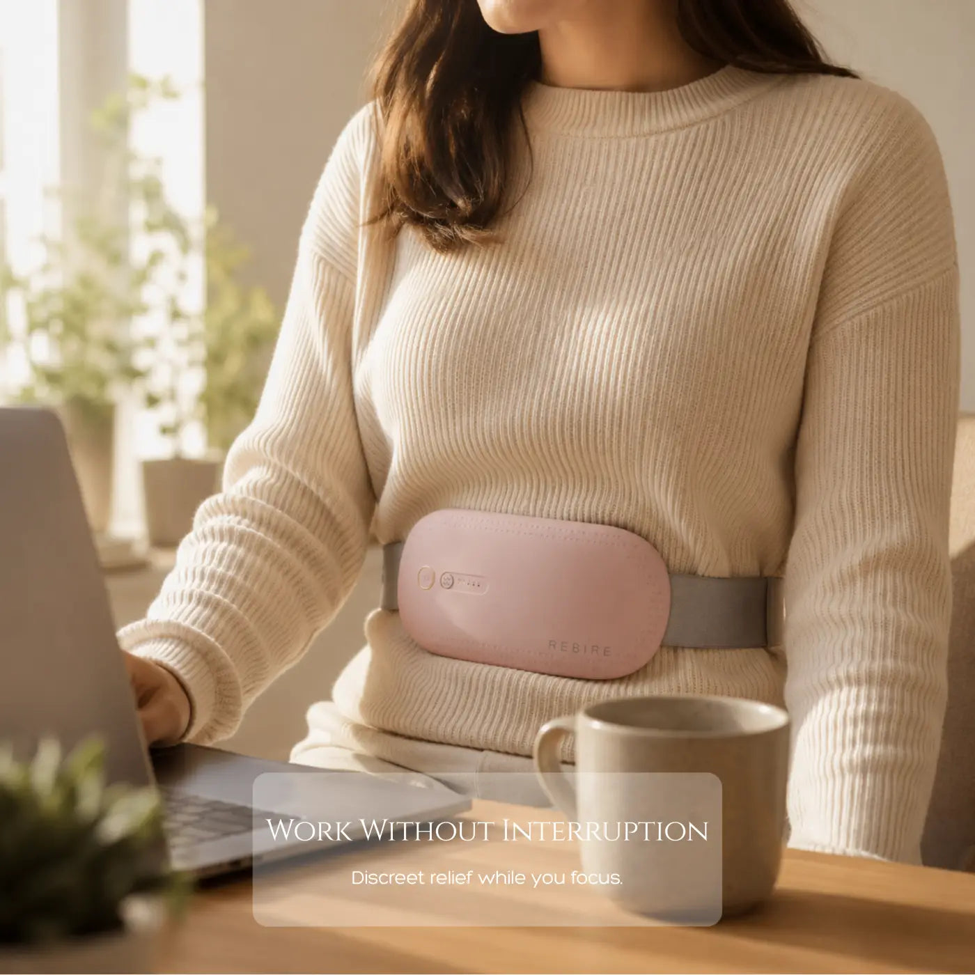 Rebire heat and massage belt in Rose Gold - view 7