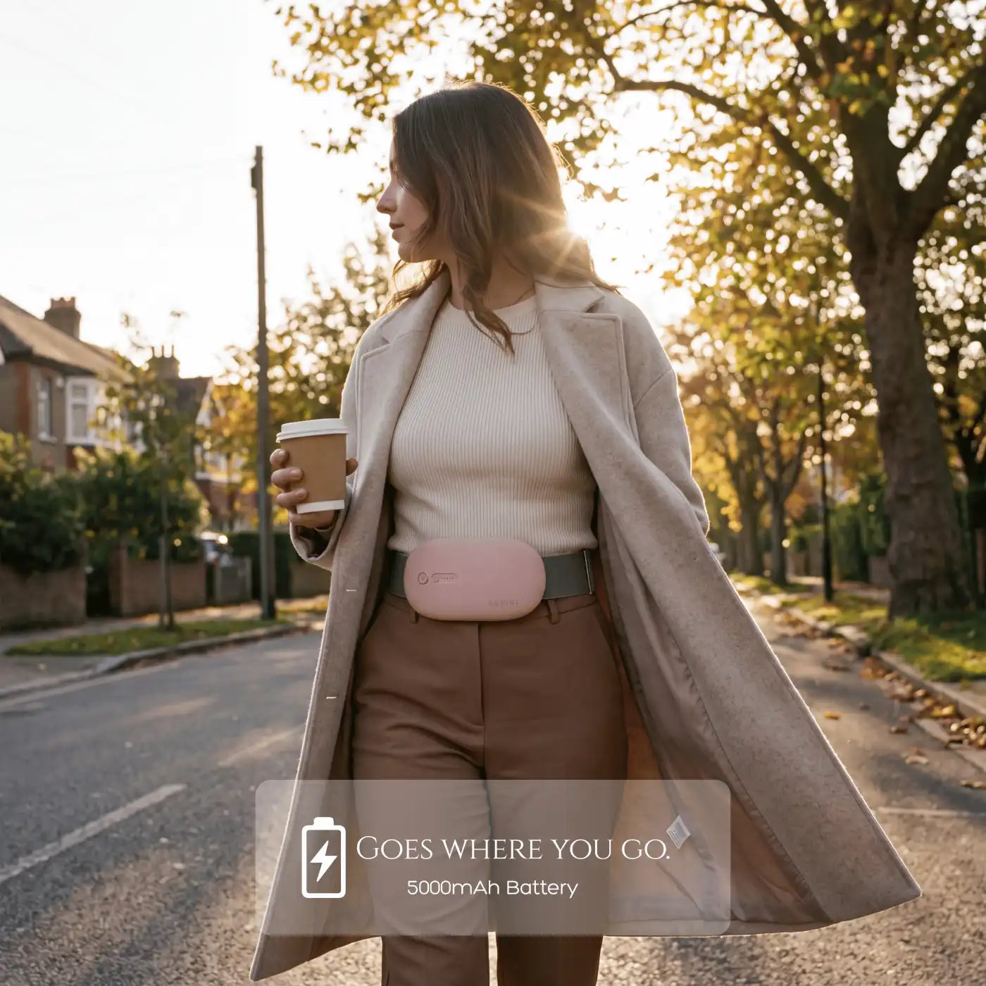 Rebire heat and massage belt in Rose Gold - view 4