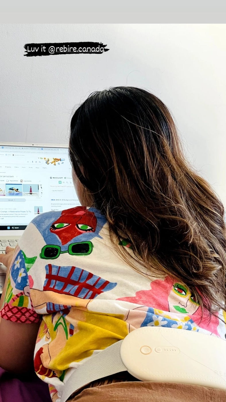 A customer photograph of the NuFemme belt